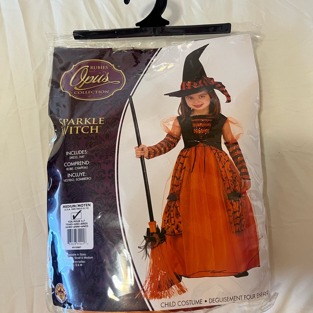 Rubie's Halloween Witch Costume Orange and Black